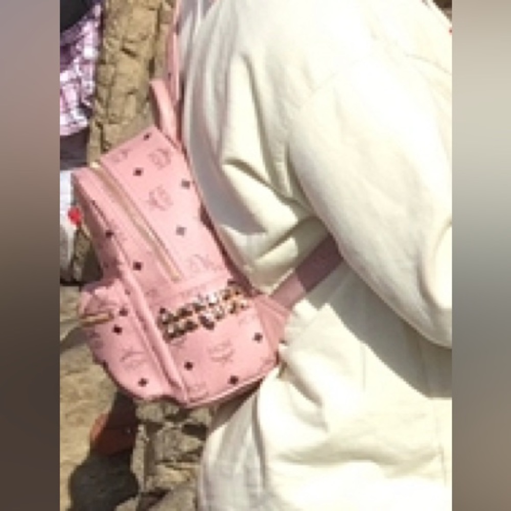 Pink MCM bookbag